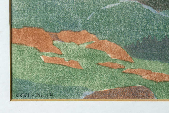 20th C. Woodblock Colored Print